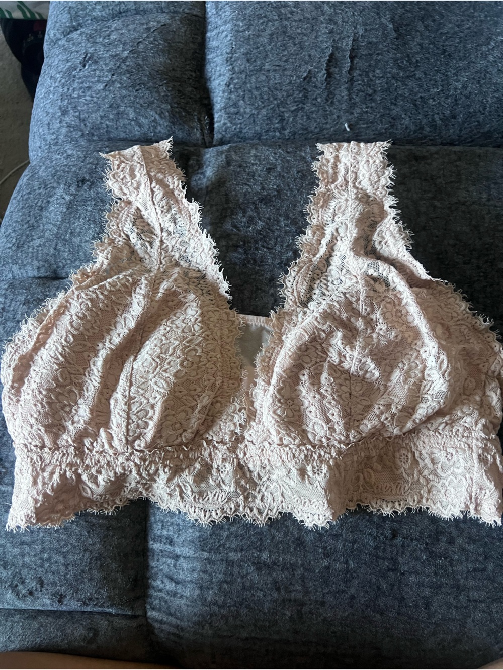 aerie Lace Bralette in Blush